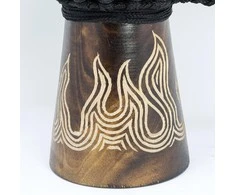 Džembė Terre Carved - Liepsna 30 cm