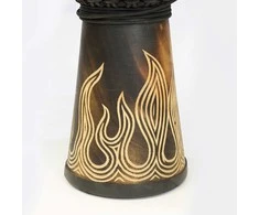 Džembė Terre Carved - Liepsna 40 cm