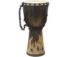 Džembė Terre Carved - Liepsna 40 cm