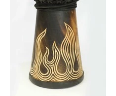 Džembė Terre Carved - Liepsna 50 cm