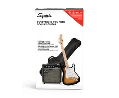 Elektrinės gitaros komplektas Fender Squier Sonic Strat + Frontman 10G, Sunburst