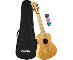 Elektro-akustinė koncertinė ukulelė Cascha Bamboo Natural HH 2313E