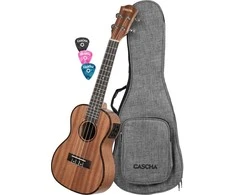 Elektro-akustinė koncertinė ukulelė kairiarankiams Cascha Premium Mahogany HH 2035EL