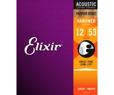 Elixir Eliksyras Stygos ak. gitarai Eliksyras 16052 0.012-0.053 Phosphor Bronze Nanoweb