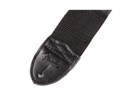 Gitaros diržas Fender yellow logo poly strap, juodas