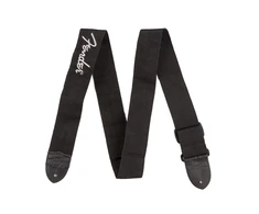 Gitaros diržas Fender pilkas logo poly strap, juodas