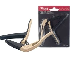 Kapodasteris akustinei/elektrinei gitarai Stagg SCPX-CU CLWOOD