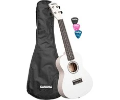 Koncertinė ukulelė Cascha Linden balta CUC106