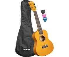 Koncertinė ukulelė Cascha Linden geltona CUC105