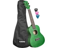 Koncertinė ukulelė Cascha Linden žalia CUC104