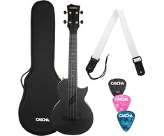 Koncertinės ukulelės komplektas Cascha Carbon Fibre HH 2258 juoda