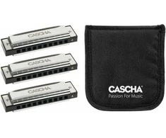 Lūpinių armonikėlių komplektas C-G-A Cascha Blues HH 2341