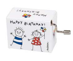 Muzikinė dėžutė Fridolin Happy Birthday in Box Happy Birthday - Boy &amp; Girl