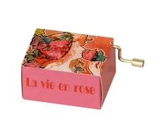 Muzikinė dėžutė Fridolin La vie en rose, Art Nouveau, raudona