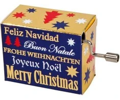 Muzikinė dėžutė Fridolin Wish you a merry Christmas, Gold imprint
