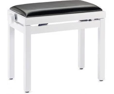 Pianino kėdutė Stagg PB39 WHM SBK, balta matinė vinilas