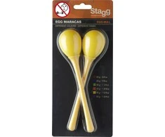 Plastikiniai marakasai Stagg EGG-MA L/YW