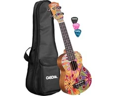 Soprano ukulelė Cascha Art Flowers HH 2603
