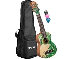 Soprano ukulelė Cascha Art Leafy HH 2602