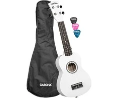 Soprano ukulelė Cascha Linden balta HH 3967