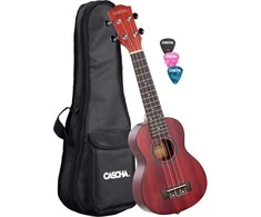 Soprano ukulelė Cascha Mahogany raudona HH 2263