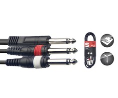 Stagg Kabelis 2x JACK/m - Jack mono 3m