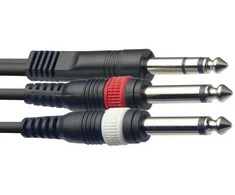Stagg Kabelis 2x JACK/m - Jack stereo 1m