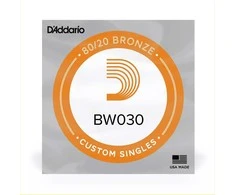 Styga akustinei gitarai D'Addario Single 80/20 Bronze 0.030 BW030