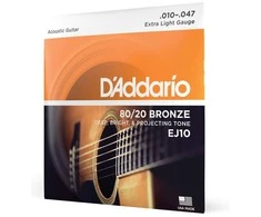 Stygos akustinei gitarai D'Addario EJ10 .010