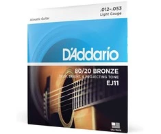 Stygos akustinei gitarai D'Addario EJ11 .012