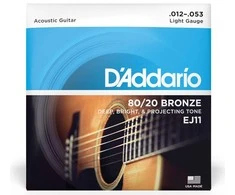 Stygos akustinei gitarai D'Addario EJ11 .012
