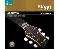 Stygos dvylikastygei akustinei gitarai Stagg AC-12ST-PH .010 - 0.047
