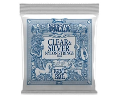 Stygos klasikinei gitarai Ernie Ball 2403 Clear &amp; Sidabrinis