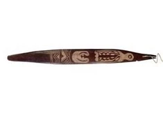 Terre Bullroarer iš Australijos graviruotas 45 cm