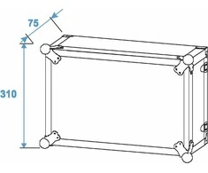 Transportavimo dėžė ROADINGER Effect Rack CO DD, 6U, 24cm