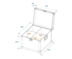 Transportavimo dėžė Roadinger Flightcase EP-64 4x PAR-64 Spot short