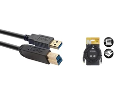 USB 3.0 kabelis A/B (m/m) Stagg NCC5U3AU3B, 5 m