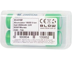 Akumuliatorius 18650 li-ion 2vnt. 2600mAh 3,6V SONY/Murata"