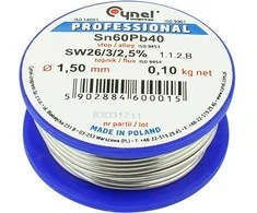 9634# Lydmetalis Cynel 1.5mm/100g Sn60Pb40