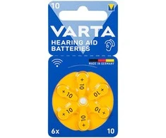 Bateria 10 VARTA do aparatu słuchowego 6sztuk