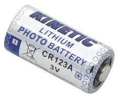 Akumuliatorius 8700# Foto Kinetic ličio baterija 3V 1550mAh - CR123A, DL123A, EL123A, CR17345, CR17350, K123LA