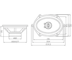 Blow Pūskite Garsiakalbis 180W WH-5703 5x7" FORD