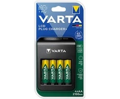 Įkroviklis LCD PLUG+4xAA 2100mAh VARTA 56706`