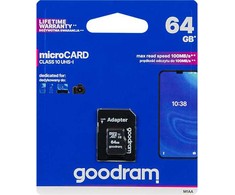 Karta Micro SDXC 64GB+adapter SD CL10GOODRAM UHS-I