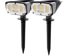 70-296# Saulės energija varoma LED lempa, įmontuotas reflektorius, sl-26, 2 vnt.