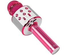 PRM402 BLOW rožinis karaokės mikrofonas