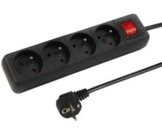 Blow PR-470WSP maitinimo ilgintuvas 4 lizdai su įžeminimu + jungiklis 3m juodas 3x1.5mm