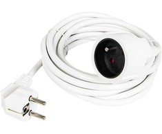 Blow PR-160 prailgintuvas, 1 lizdas su įžeminimu, 5 m, baltas (3x1.5 mm)