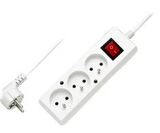 Plastrol Listwa zasilająca Blow 9594# Przedłużacz sieciowy ps-370wsp 3-gniazda su uziemieniem+wyłącznik 3m balta 3x1mm