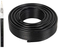 Blow Koaksialinis kabelis RG6U CU 1.02 96x geliu dengtas ekranas, juodas